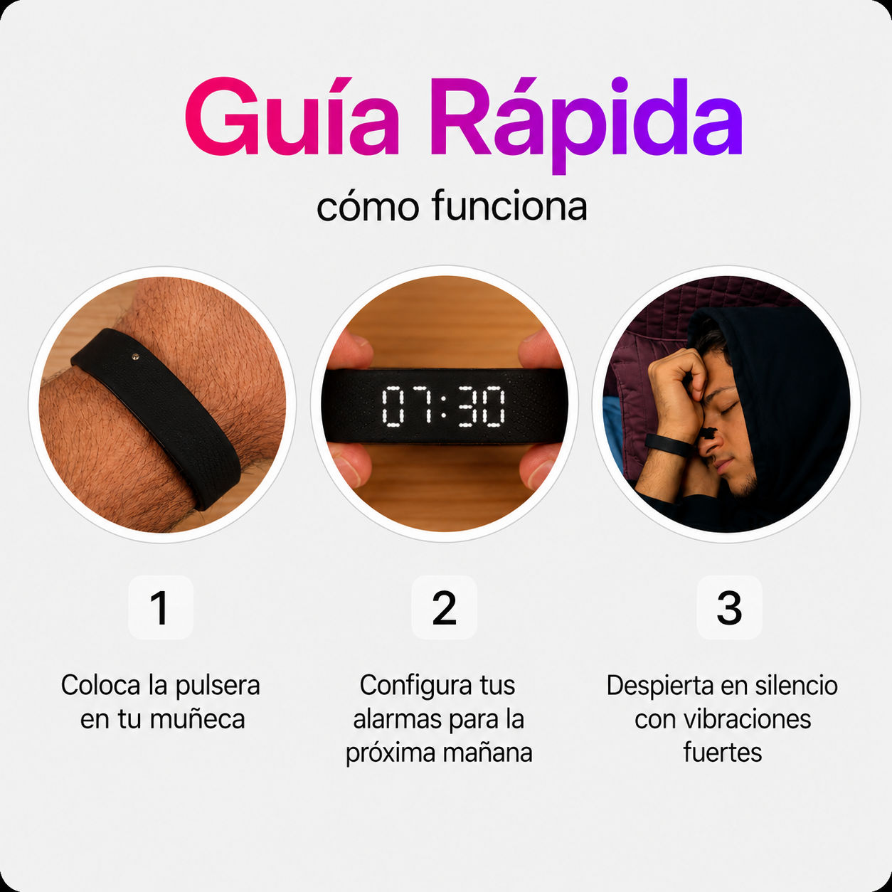 Pulsera Alarma por Vibración Descano