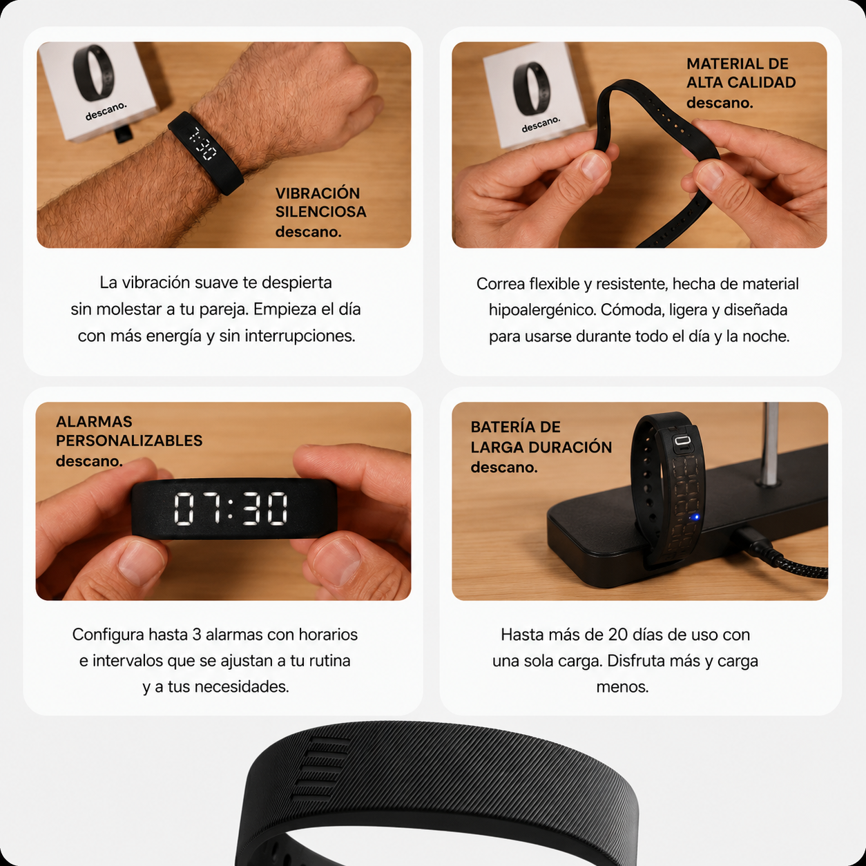 Pulsera Alarma por Vibración Descano